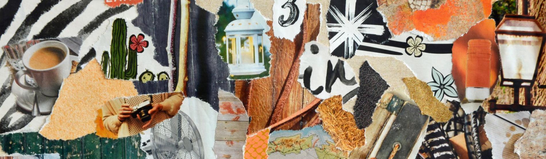 Collage créatif sur l'après-naissance